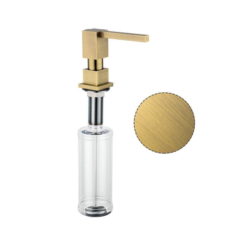 Liquid Soap Dispenser Brass Kitchen Soap Dispensers Square Counter top Dispenser: G404-4