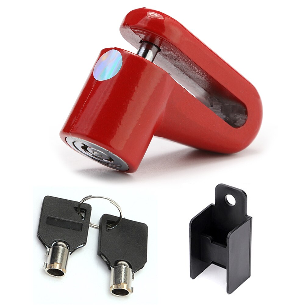 Scooter lock Anti-Theft Disc Brakes Lock with Steel Wire for Xiaomi M365 Electric Scooter Skateboard Wheels Lock Disc Brake: RED C