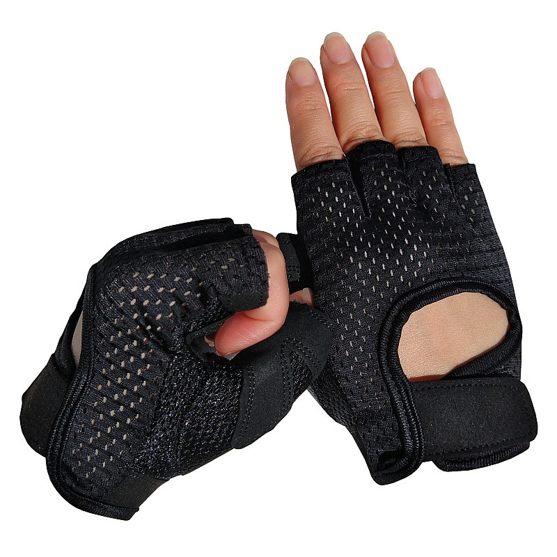 Gym Fitness Gloves Power Weight Lifting Women Men Crossfit Workout Bodybuilding Half Finger Hand Protector