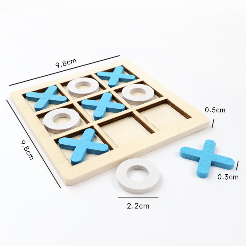 Montessori wooden puzzle brain training table game leisure board toy interactive chess games educational for children