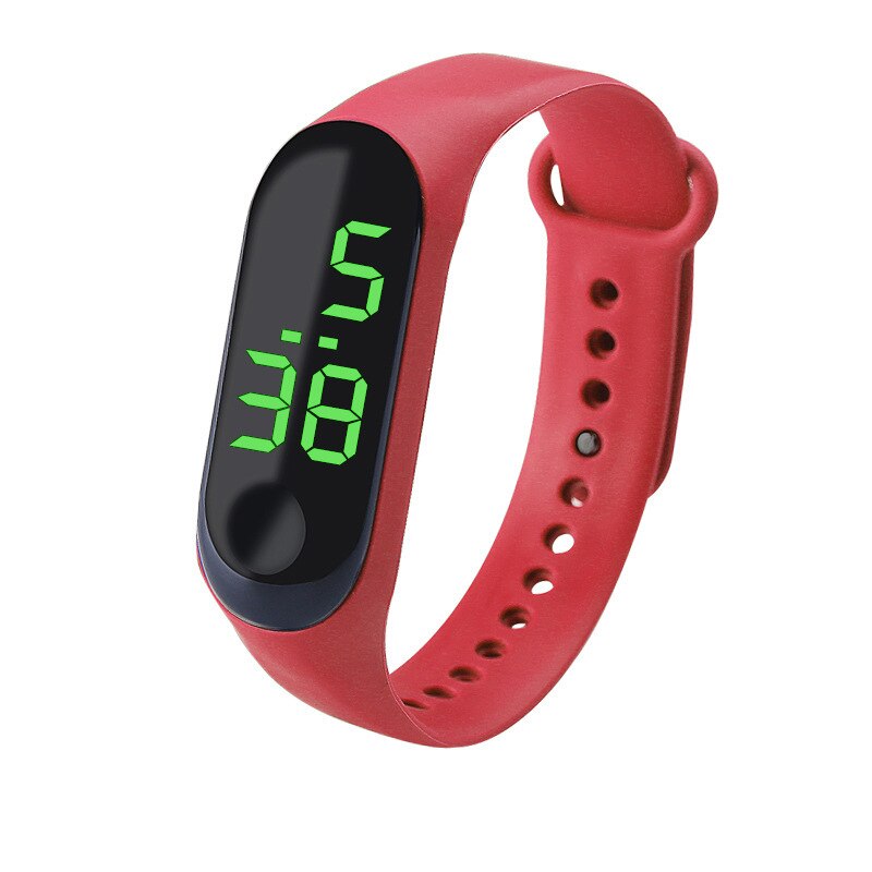 Creatieve Groene Display Kinderen Horloges Sport Waterdichte Led Kinderen Horloges Jongens Digitale Klokken Voor Meisjes Beste Cadeau Reloj Niño: red
