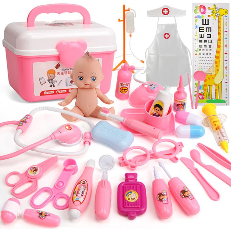 Juego Popular de 26/31/39 Uds. Doctor de juguete de enfermera, juego de dentista para niños y niñas,