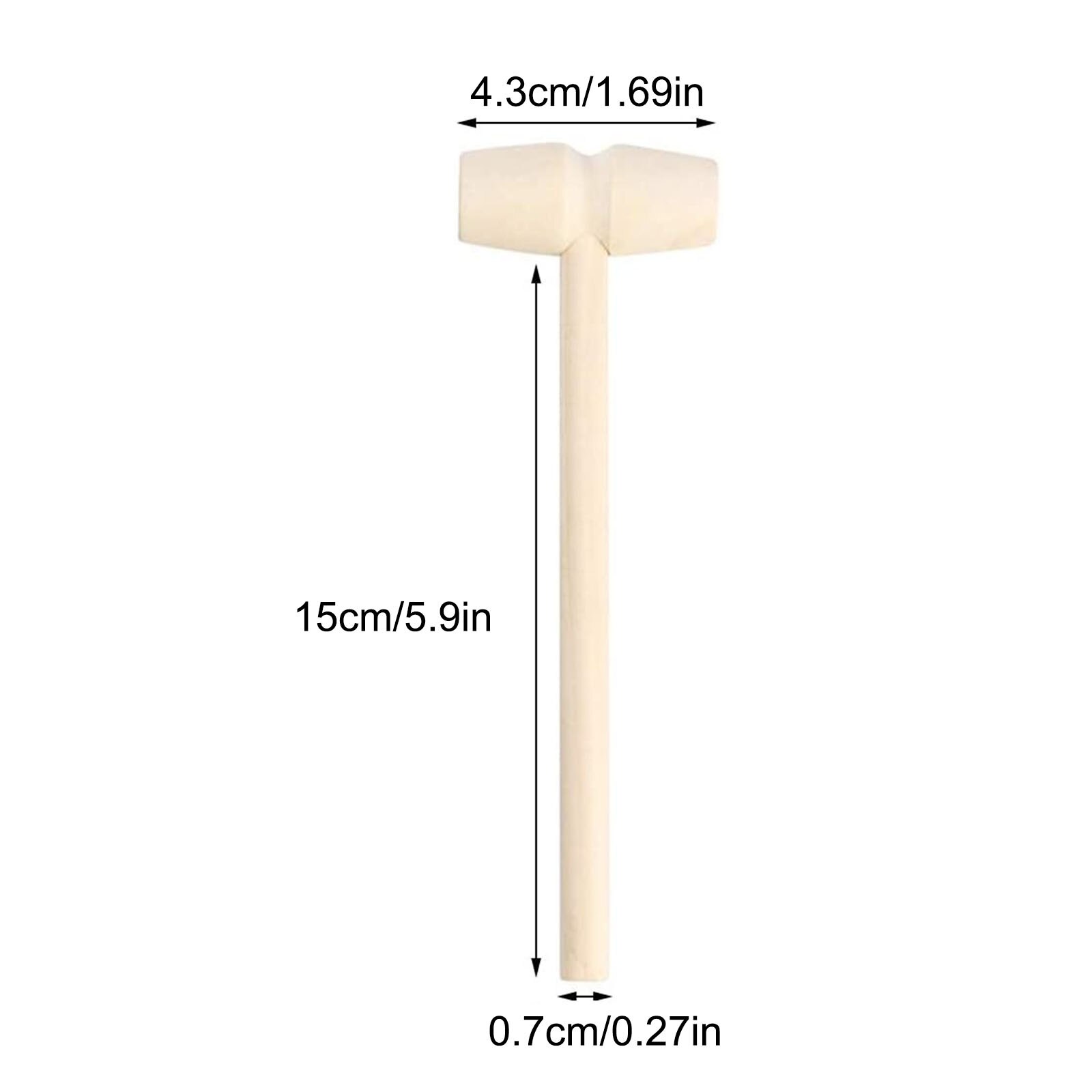 Wooden Hammer Seafood Tools Mini Mace Food Toy Smooth Pounding Cake Safe Chocolate Baking Kitchen Strong Durable For Baby Mallet