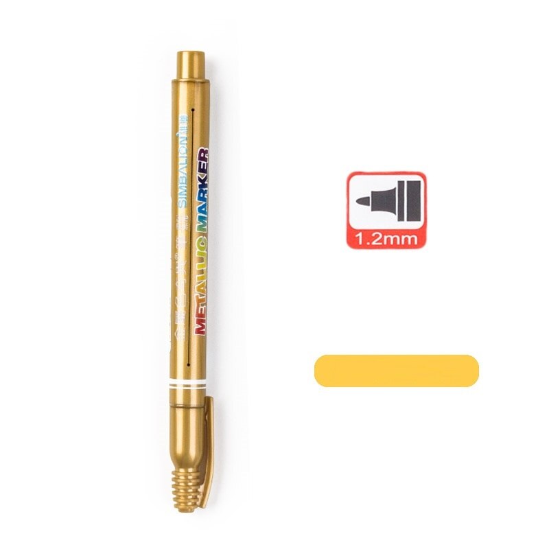 Simbalion color 1.2mm metallinen tussi tussi cd-levylle lasi muovi metalli keraaminen signature piirustus maalaus liner koulu taide  f553: Kulta-