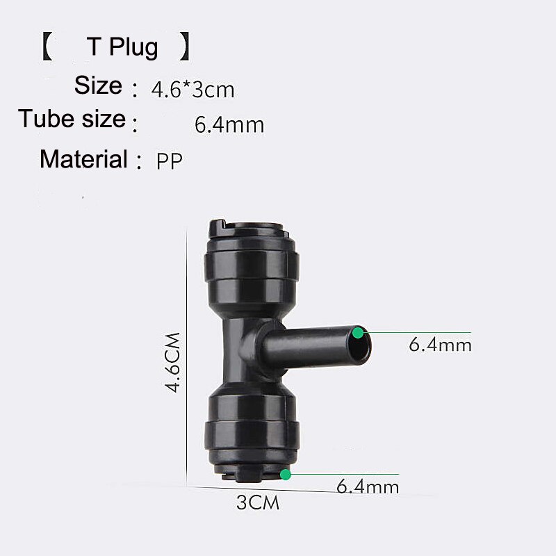 ENTENCO 1/4'' slip lock end plug choke plug 6mm black cap plastic material for misting accessories