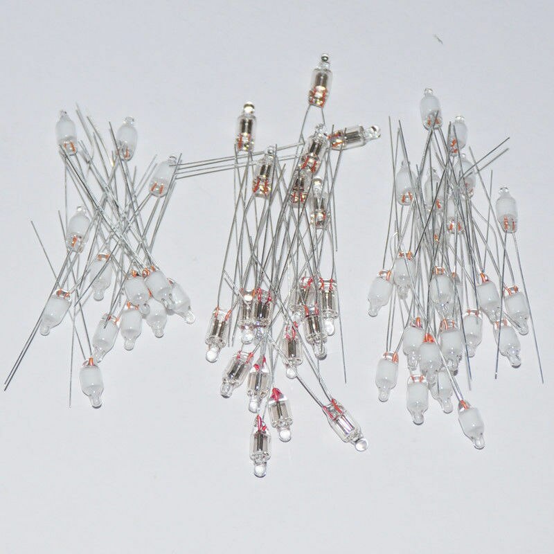 60 pièces, indicateur néon ampoules de signalisation, 4x10mm, rouge vert bleu, 20 pièces pour chaque mélange de lampes