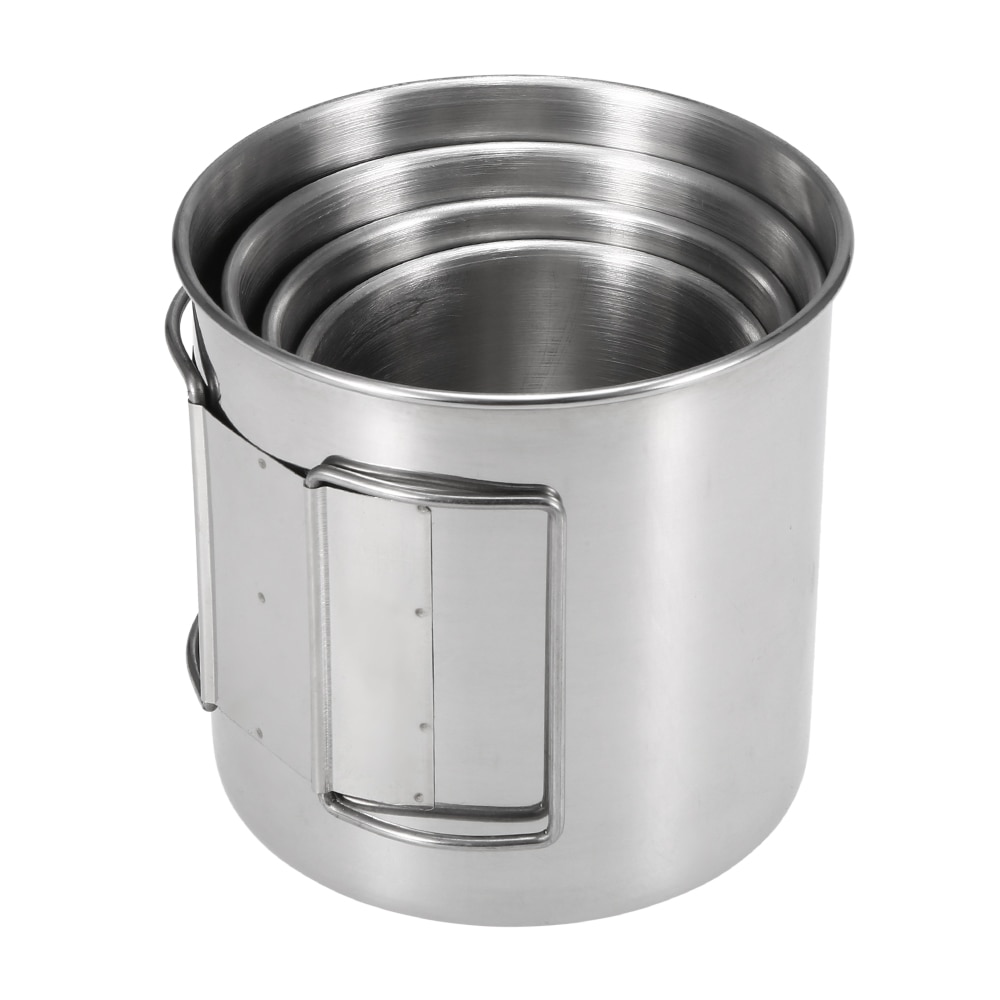 1000ml Camping Titan Pfanne Ultraleicht Titan Pfanne Schüssel Wasser Tasse draussen Geschirr Kochgeschirr Utensilien Picknick Braten Pfanne