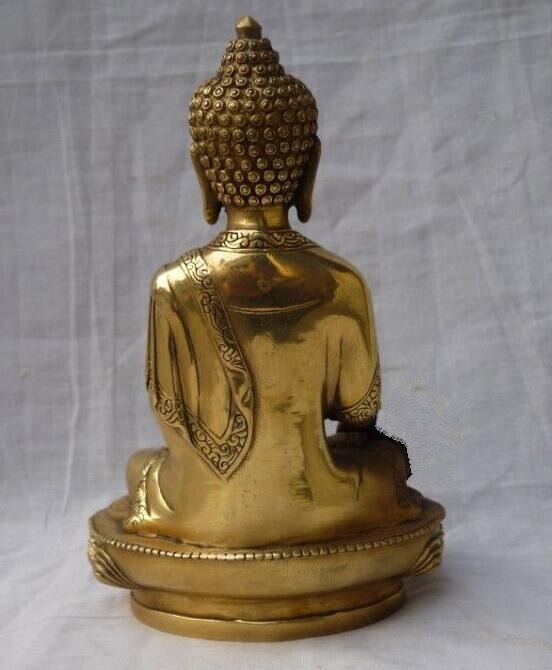 Tibet tibetansk messing medicin buddha statue