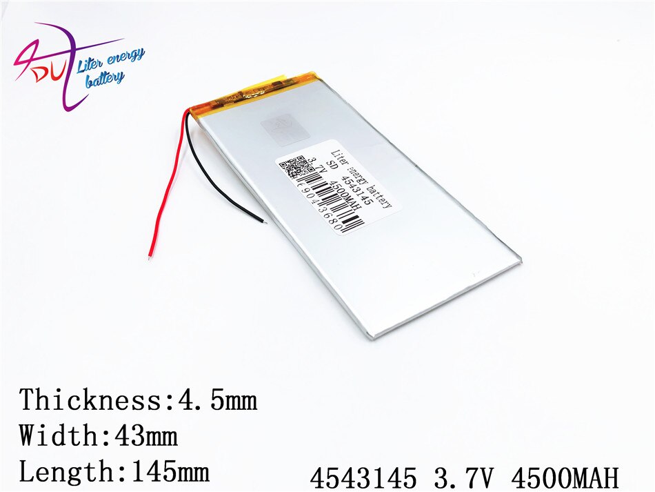 Liter energy battery lithium polymer batteries 4543145 3.7V 4500mAh large-capacity ultra-thin flat-panel computer. Notebook