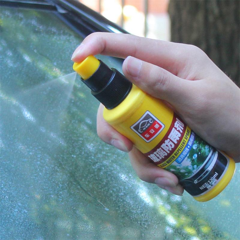 Cera para coche de 120mL, resistente al agua, resistente a la lluvia, agente antivaho, recubrimiento de vidrio, agente contra la lluvia para Herramientas de limpieza del parabrisas, accesorios para coche