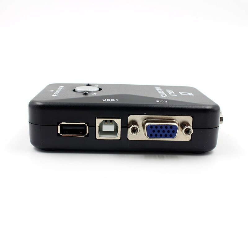 USB 2.0 KVM Switch Switcher 1920*1440 VGA SVGA Switch Splitter Box 2 Port with Two Cables for Keyboard Mouse Monitor Computer