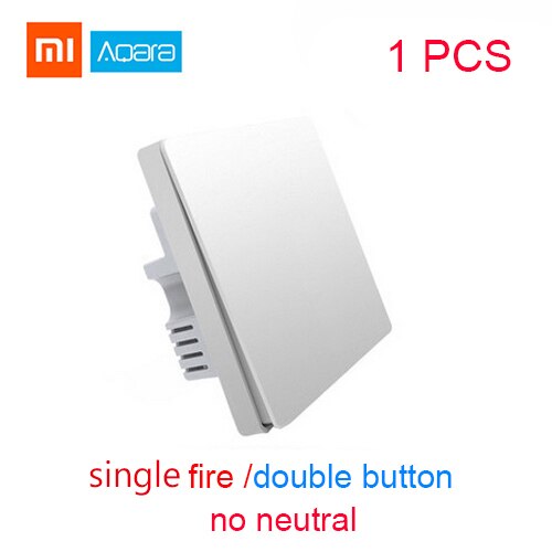 Aqara Smart Light Control Fire Wire Zero Line Double Single Key Button ZiGBee Wall Switch 2 Version for xiaomi Mijia APP Control