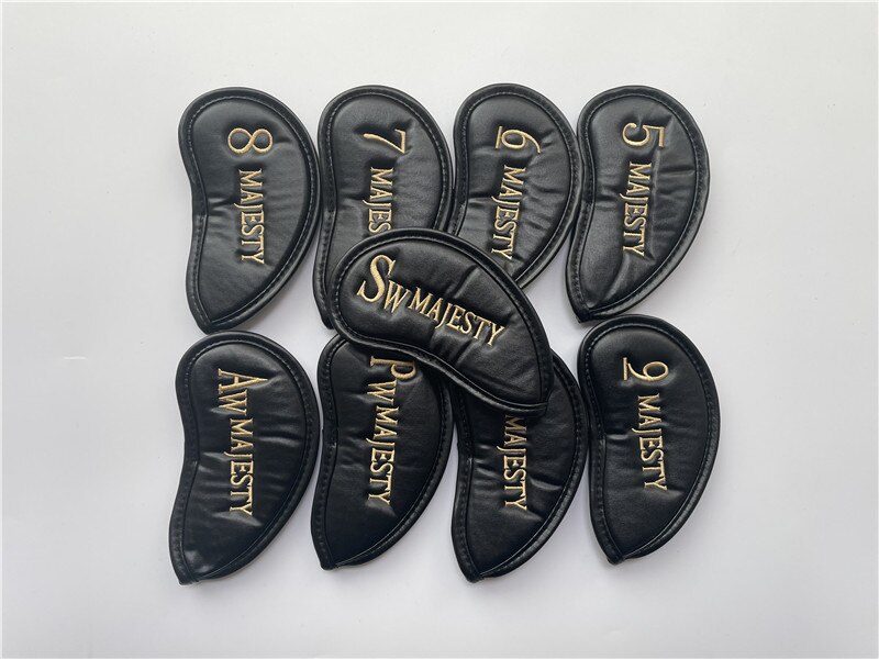 9 stuks golfhoes maruman majesty golf hoofdhoezen voor ijzers 5-10 pas pu majesty golf ijzerset hoofdhoezen ems