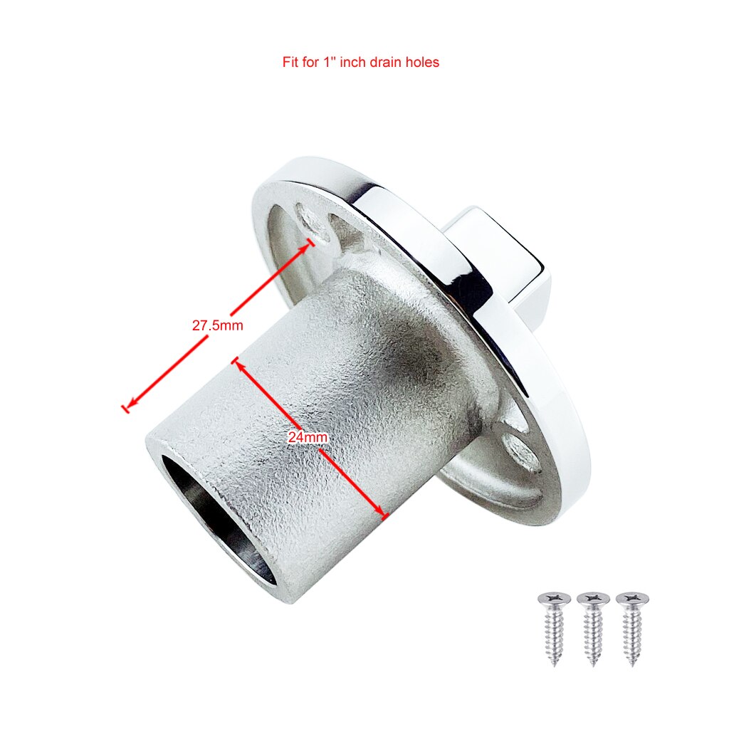 Universal 25mm Stainless Steel 316 Boat Garboard Drain Plug Bung Hole Drainage Marine Dinghy Transom Hardware Accessories