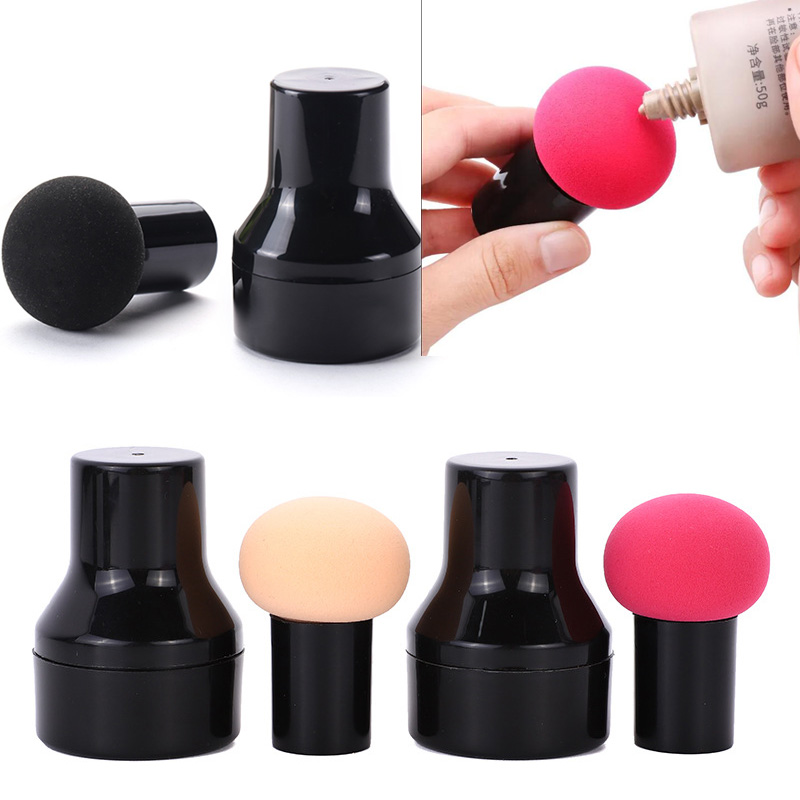 Brocha cosmética para polvos, cabeza redonda, mango en forma de seta, base de maquillaje, esponja, corrector, herramienta de belleza suave, seca y húmeda