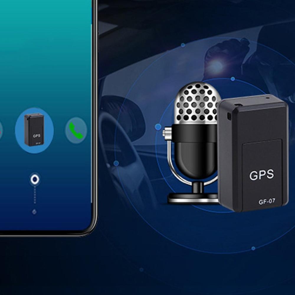 Localizador de GPS para coche GF07 Mini, posicionador magnético mejorado, dispositivo de seguimiento de registro antipérdida, función de adsorción magnética, 400mah, color negro