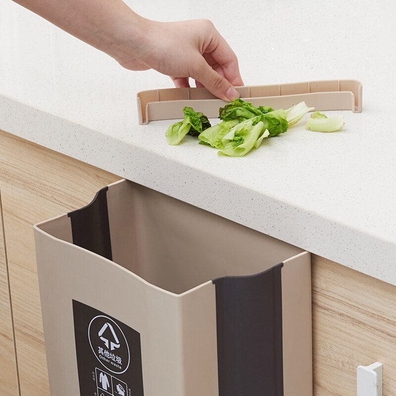 Hangende afvalbak aan de muur gemonteerde opvouwbare keukenkastdeur hangende afvalbak poubelle de cuisine voor keuken slaapkamer toilet
