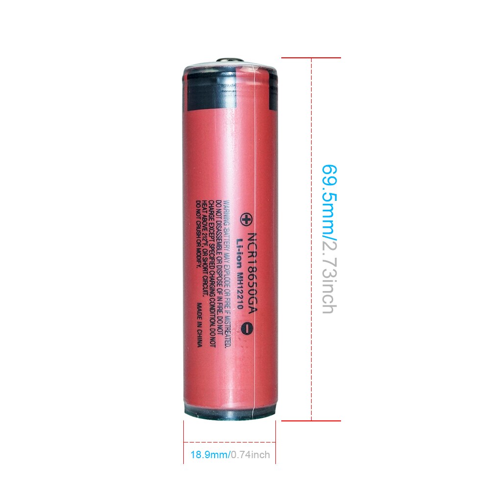 18650 3500mAh NCR18650GA With Sanyo Cell 10A Discharge Protected Li-ion Rechargeable Battery With PCB Board