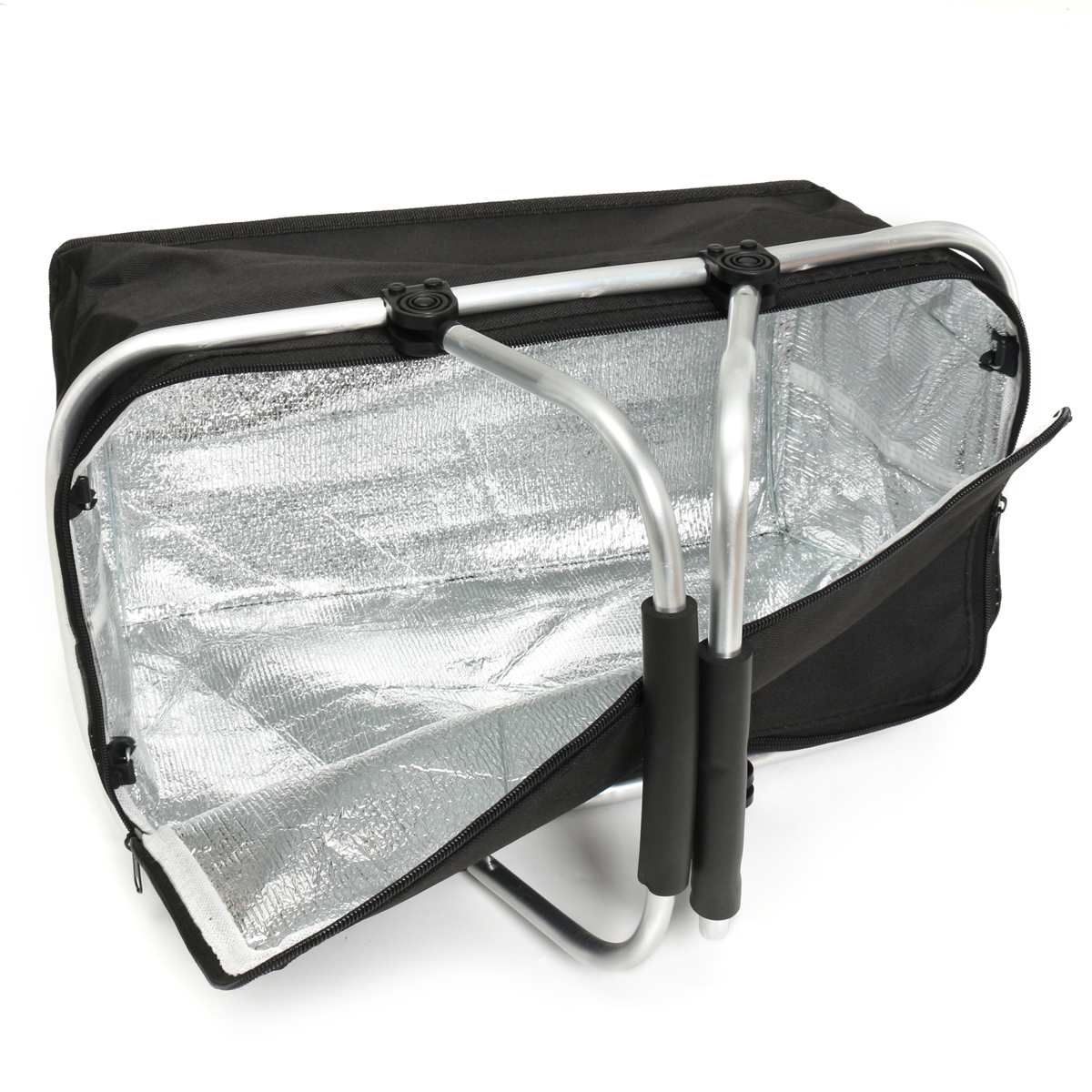 30L Picnic Basket Picnic Bag Insulated Heat Cooler Strong Aluminum Frame Waterproof Lining and Collapsible For Camping Picnic