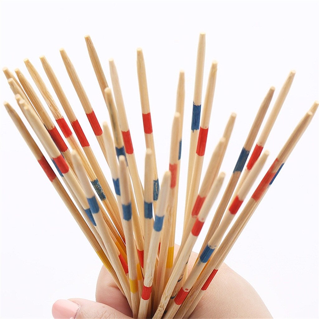 Grappig Traditionele Speelgoed Houten Mikado Spiel Pick Up Sticks Baby Educatief Spel Met Doos Spel Voor Kinderen Игрушки