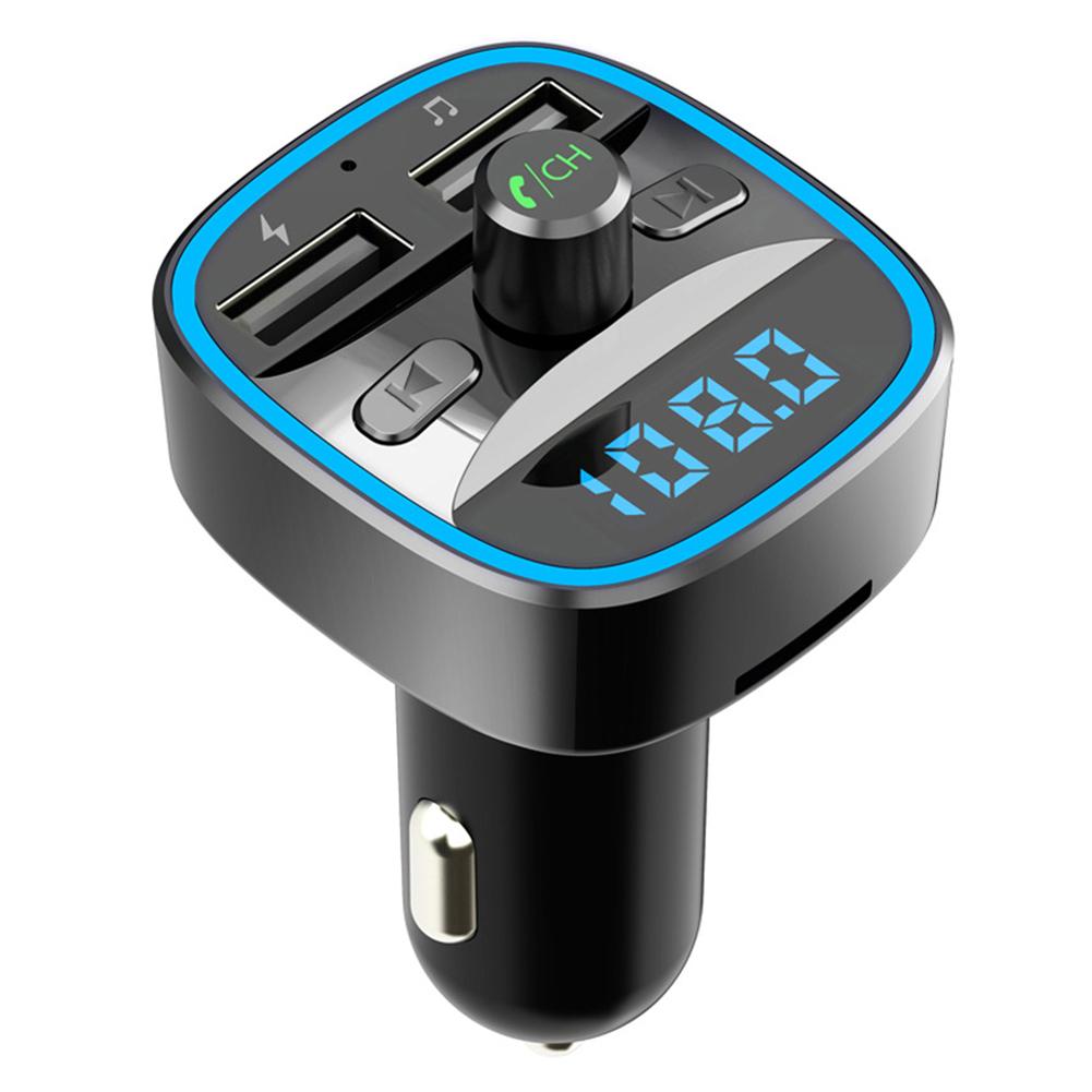 Transmetteur T25 Bluetooth 5.0 FM, Navigation vocale, double port USB, lecteur MP3, Distance de Transmission Effective 10M, noir