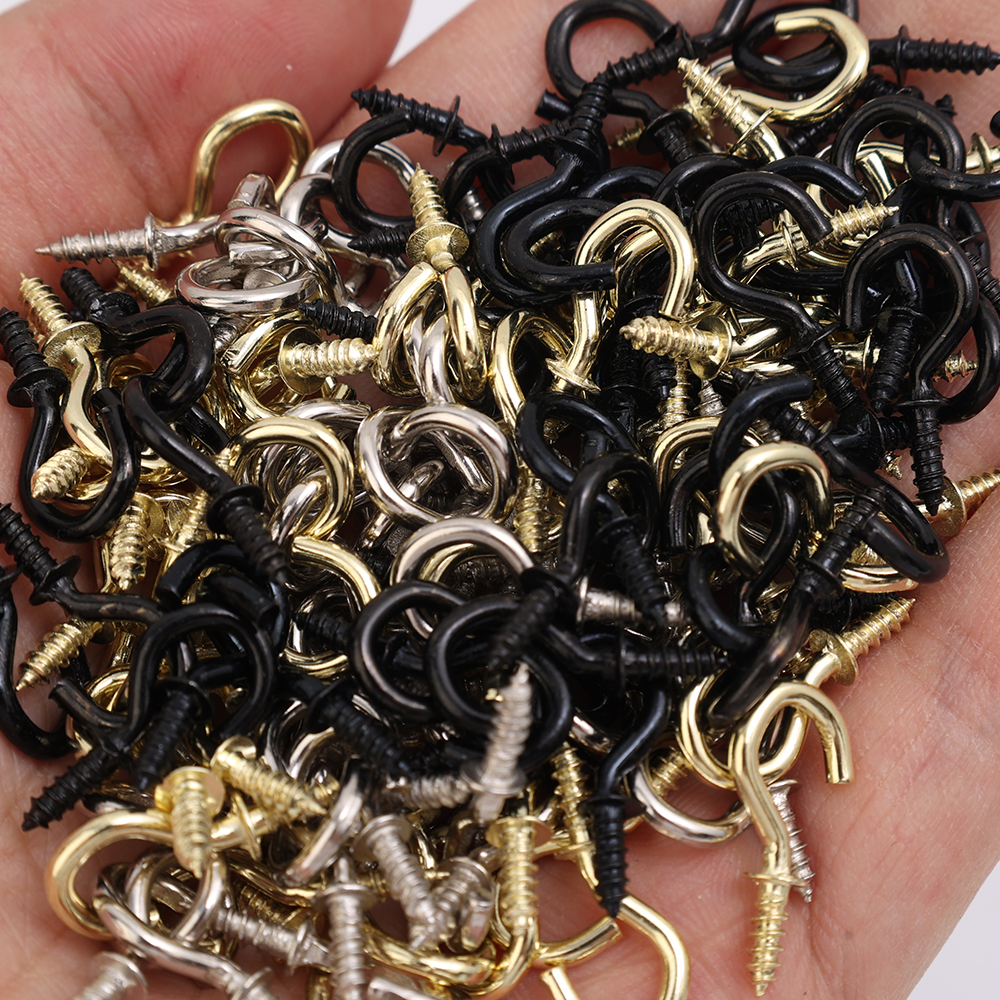 Screw Hooks Cup Hook Shouldered Screw Hanging Heavy Duty Cup Extend A Holders Wood Securing Light Home Storage Racks