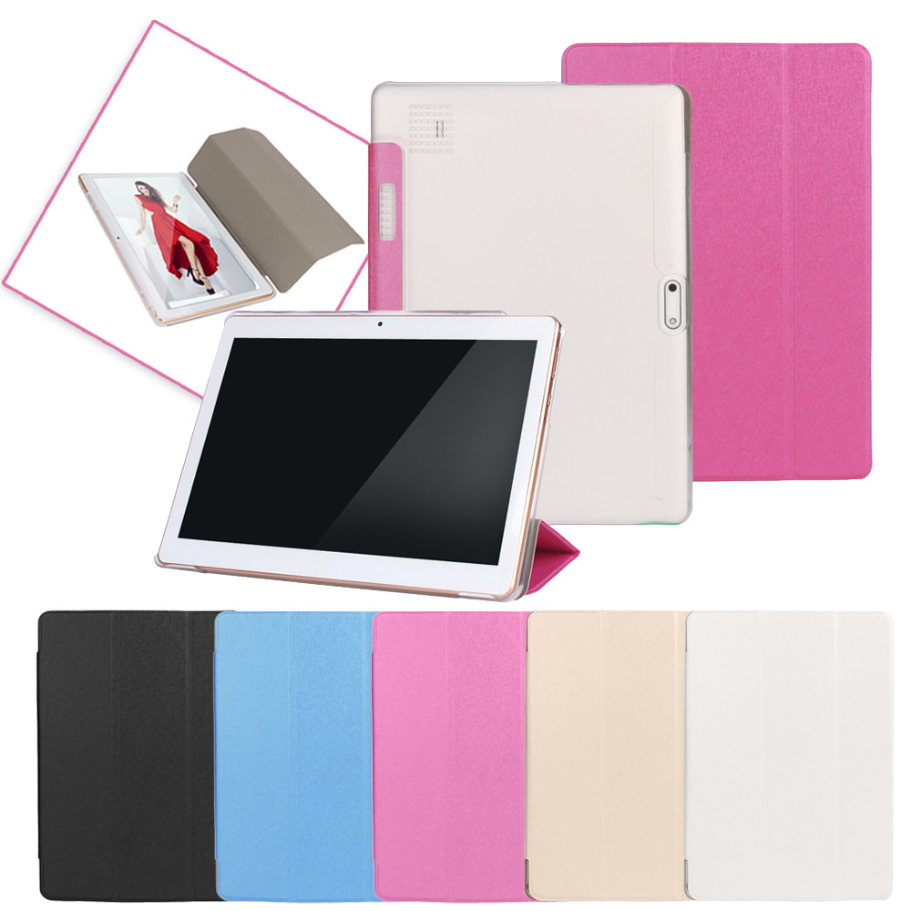 For 10 10.1 Inch Android Tablet PC Universal Folio Leather Stand Cover Case durable Silicone Anti-dirt santi- fingerprints