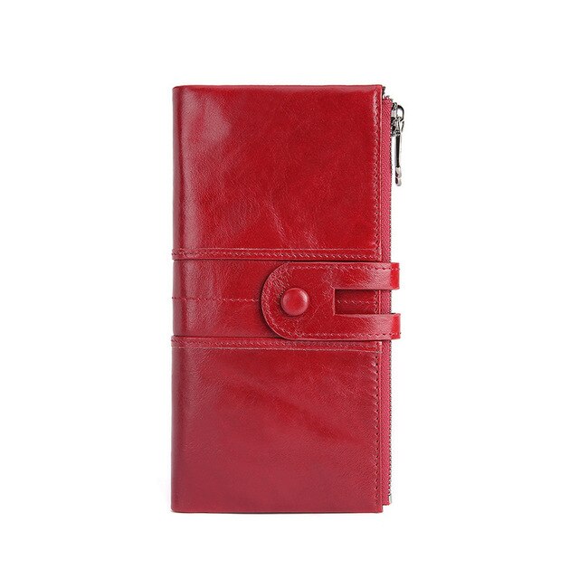 Vintage læder damer tegnebog mobiltelefon skifte kobling: Rød