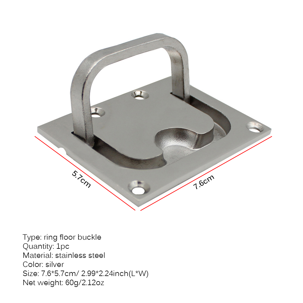 Hatch Pull Deck Cover Handle Corrosion Resistant Lifting Stainless Steel Boat Hardware Accessories Locker Ring Floor Buckle