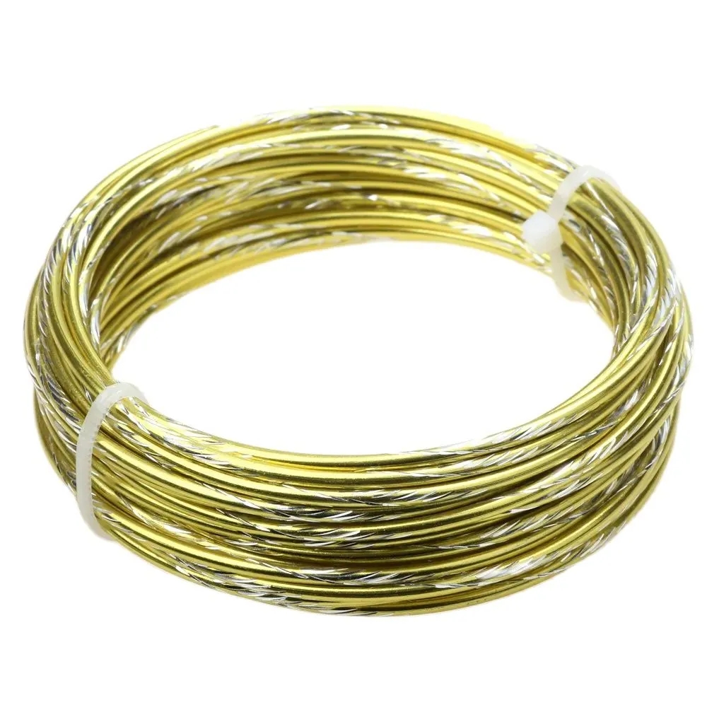 1M/5M lot 2.0mm Various Patterns Aluminum Wire Gold/Silver Soft Craft Versatile Metal Wire DIY Handmade Jewelry Making: S / WHITE