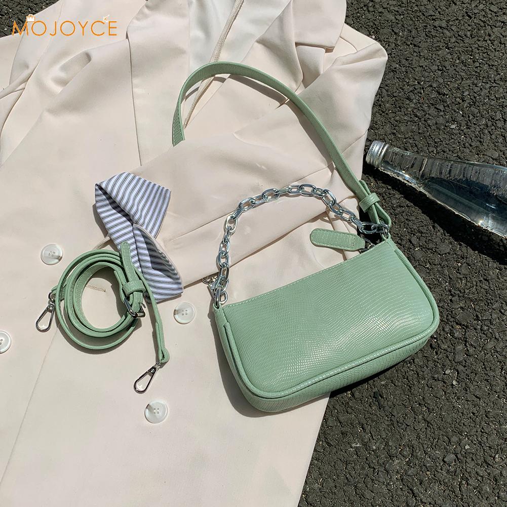 Frauen retro aufbringen Schulter Tasche Schulter Umhängetasche Leder Kette Damen Schulter Bote Sattel Handtasche