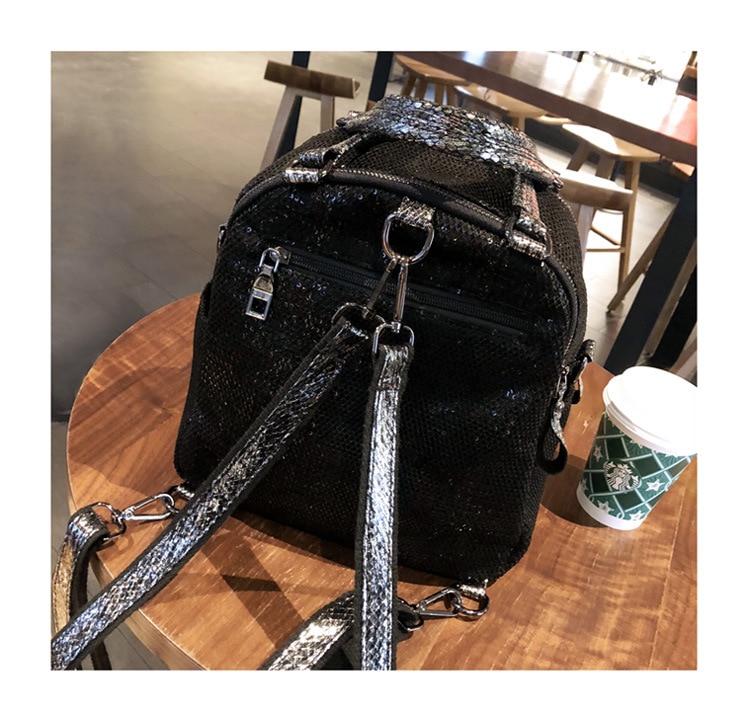 2020 moda lantejoulas sacos de ombro para as mulheres bolsas de náilon casual meninas mochila multi-camada grande viagem sacos crossbody