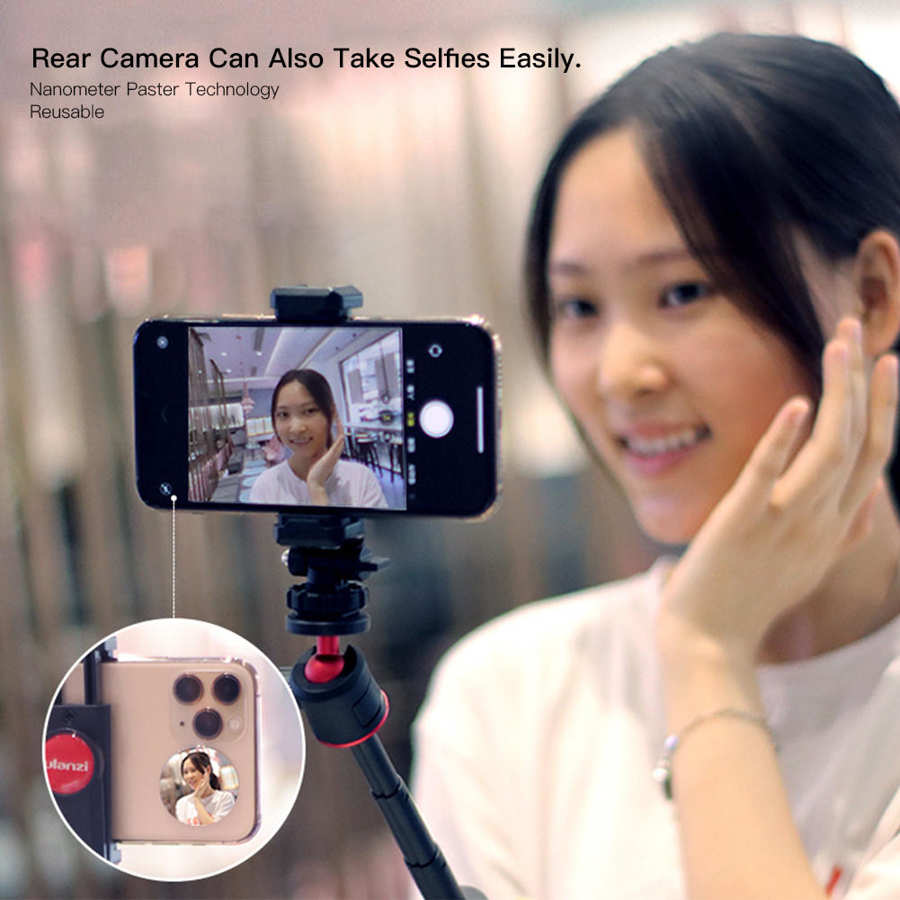 Ulanzi Selfie Rear Mini Portable Round Mirror for Phone General Vlog Photography Live camera tripod tripode para movil Vlog