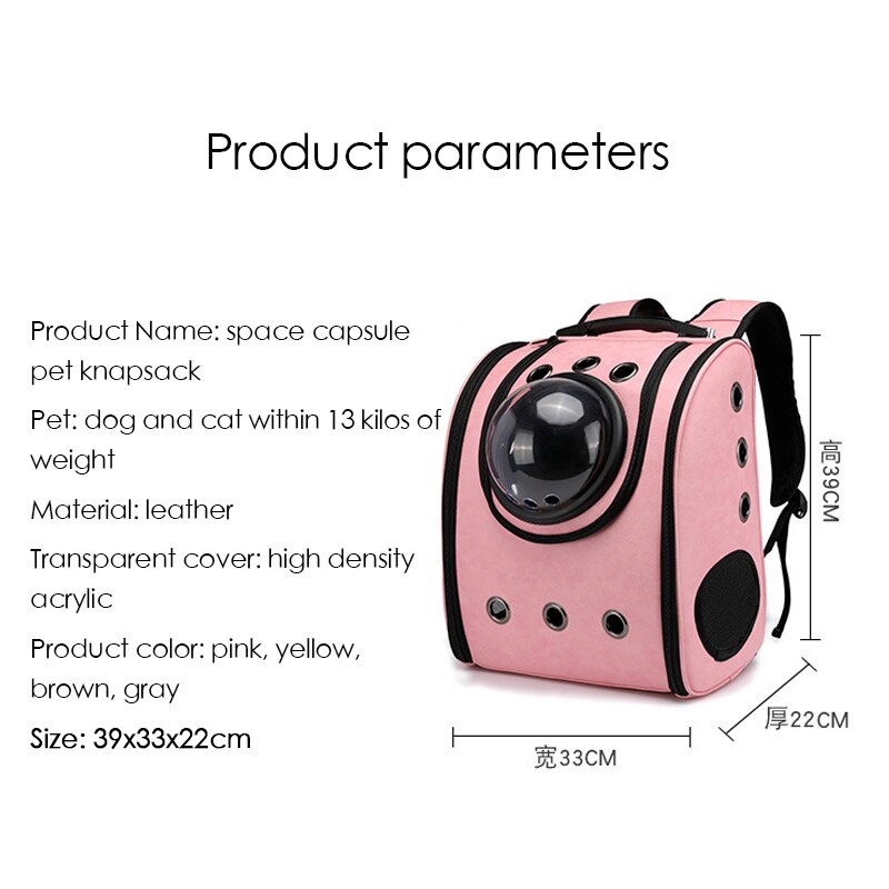 pet puppy cat bag pet space capsule dog travel carrier space leather capsule pet dog carrier backpack sports outdo