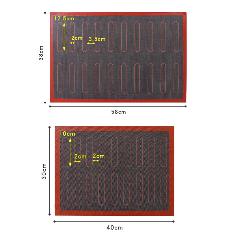 Heat Resistant Oven Sheet Liner Baking Mat for Cookie /bread/ /biscuit/puff/eclair Perforated Silicone Pastry Nonstick Mat Tool