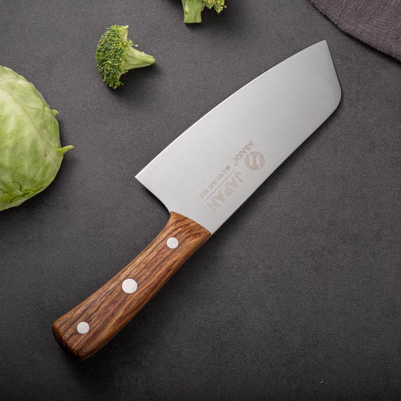 Stainless Steel Kitchen Knife Chopping Knife Super Sharp Dual-purpose Knife Cleaver Wooden Handle Chef Knife