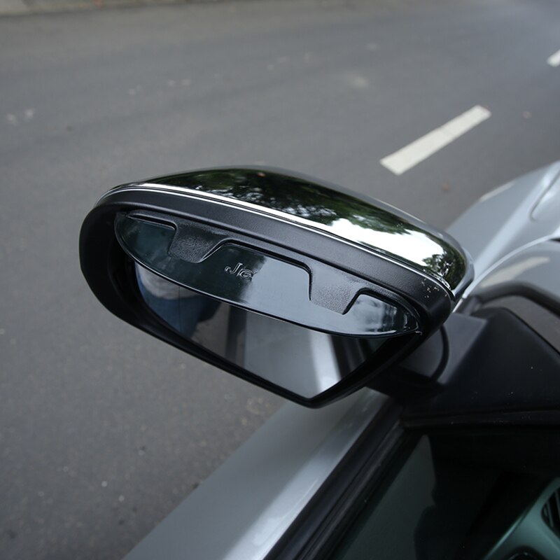 2 stk abs krom oppgradering bil styling bil bakspeil regn øyenbryn klistremerke til jeep kompass frafalt tilbehør