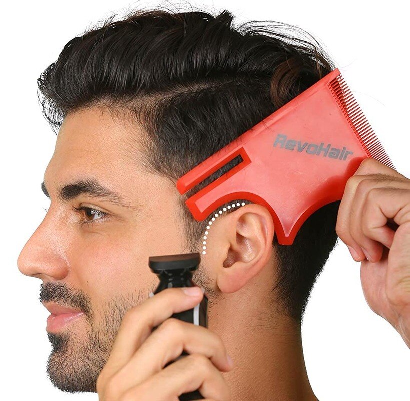 1pcs Men Beard style Comb Appearance Moustache moulding Hairdressing Plastic Hair Shaping Styling Template ruler combs