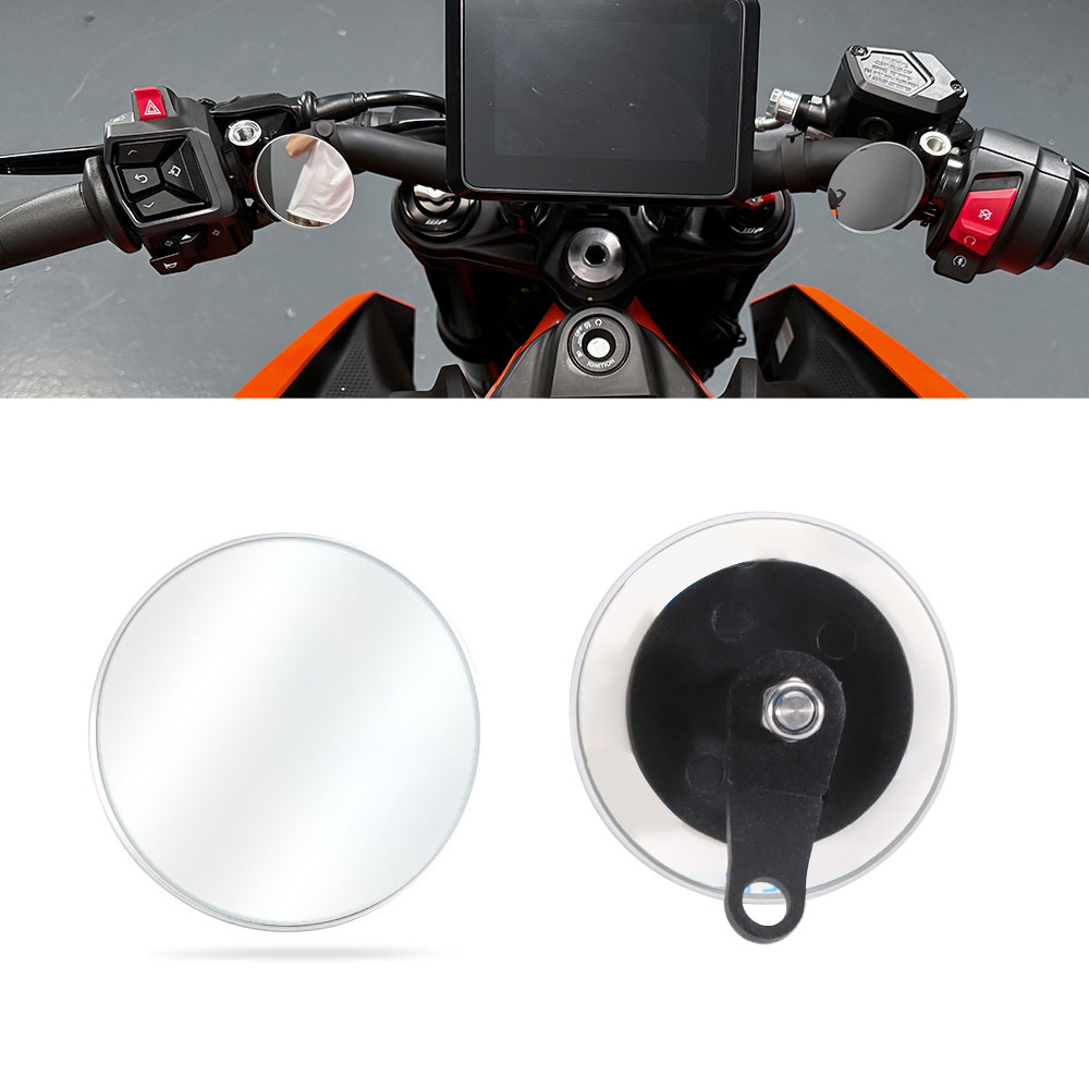 Voor 125 Duke 250 390 Duke 2025 2024 Randloze Bolle Verstelbare Dodehoekspiegel Achteruitkijkspiegel Zijspiegel Supermoto: Default Title