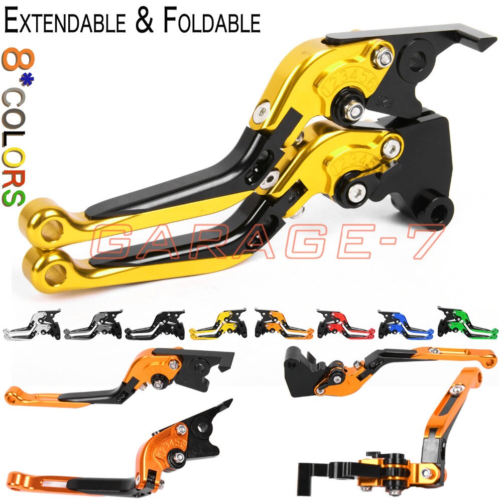 CNC Levers For SUZUKI HAYABUSA/GSXR1300 18 17 16 15 14 13 12 11 10 09 Folding Extendable Clutch Brake lever