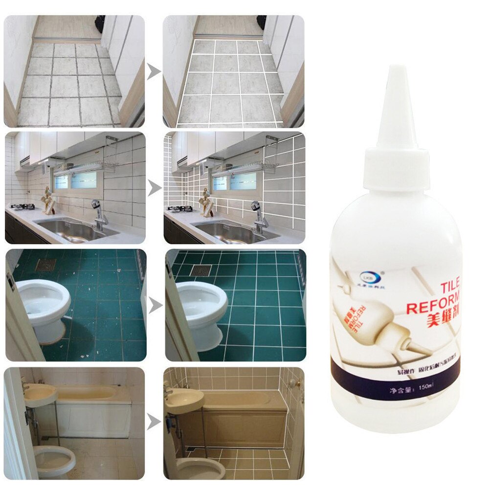 150ml Tile Grout Bathroom Reform Waterproof Tile Gap Refill Agent Tile Reform Coating Mold Cleaner Tile Sealer Repair Glue