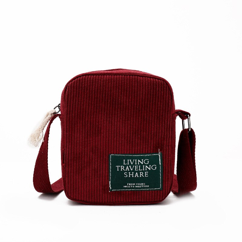 Moda feminina crossbody saco do mensageiro sacos de ombro senhoras bolsa casual para mulher 2020 bolsas veludo marrom: Vermelho