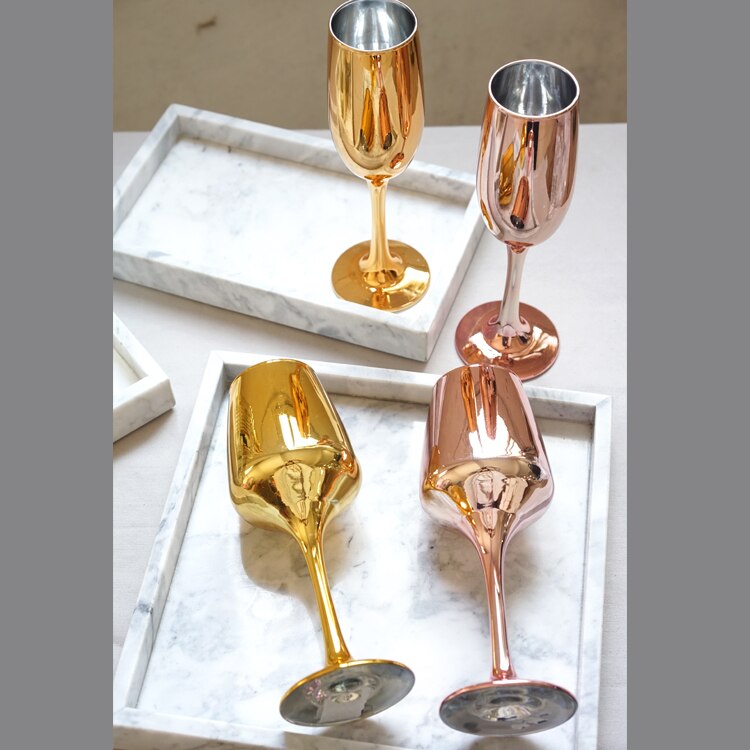 Haut verre à vin doré rose décanteur champagne maison lumière de luxe ensemble de verre à vin style européen de mariage boisson ustensiles
