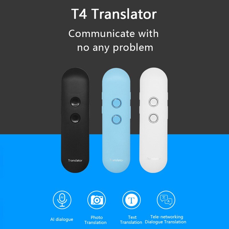 Two Way Easy Translator Smart Voice Language Translator Small Portable Bluetooth 5.0 42 Languages For Travel Shopping Business