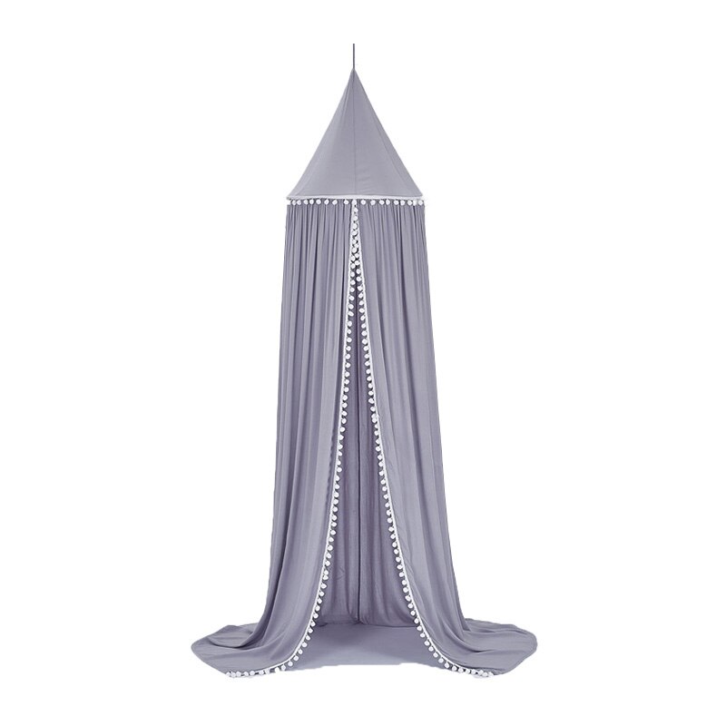 Canopée anti-moustiques pour bébé | Lit de princesse pour fille, lit suspendu, tentes, rideaux de jeu en coton, décoration nordique pour chambre d'enfants: Gris
