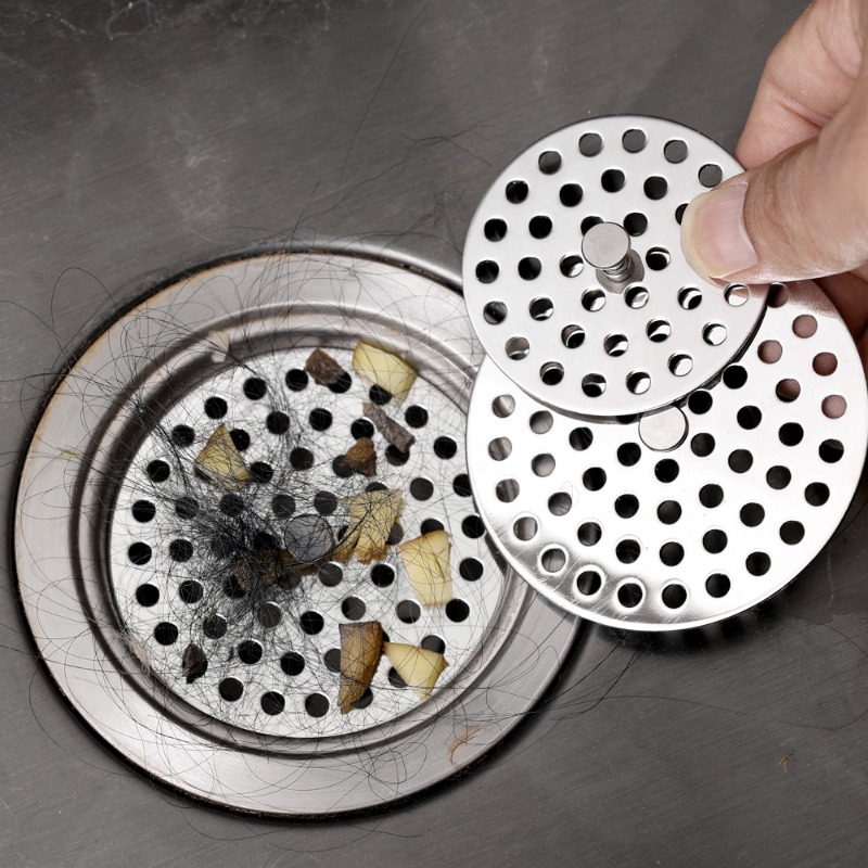 Tampa de drenagem de chão de aço inoxidável, redonda, anti-entupimento, dreno de chuveiro, coletor de cabelo, dreno de chão do banheiro, malha, filtro de pia