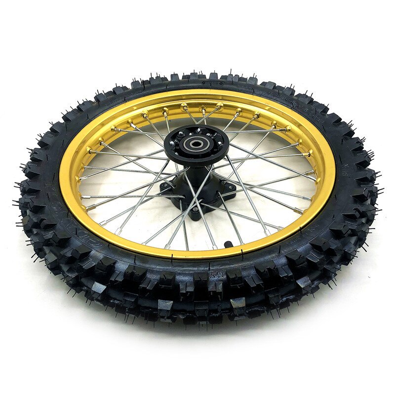 Front 14inch Pit Bike wheels GuangLi 60/100-14 Tyre Aluminum Alloy Rims with 32 holes spoke KTM CRF PRO KLX YZF 110cc