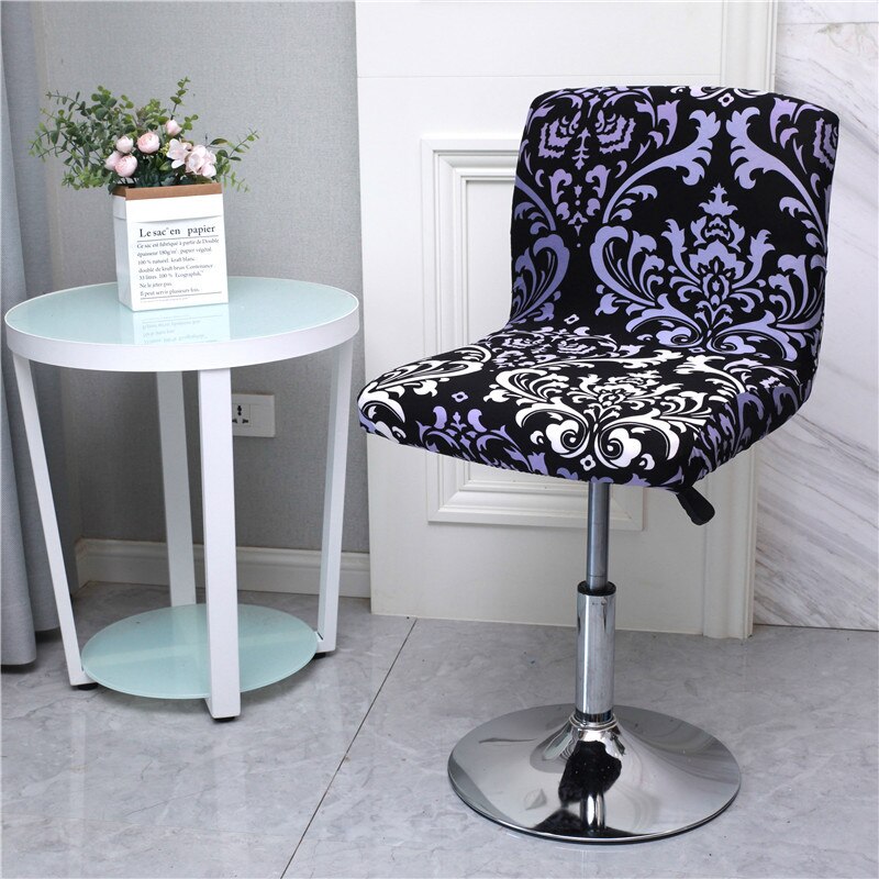 Elastisk standard barstol lav ryg bar stolbetræk spandex spisebordsstolbetræk bar stretch kontorsædetaske stol sædebetræk: 3