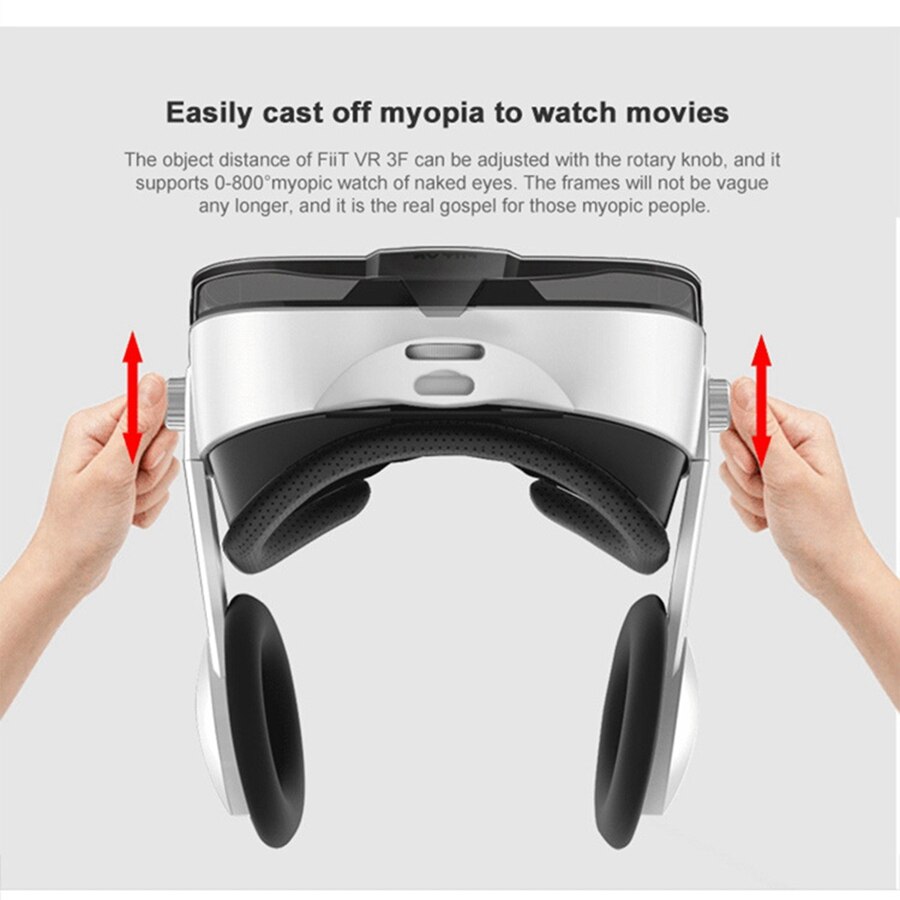 Originele Vr Bril Voor Smartphone 4-6.4 Inch Virtual Reality 3D Glazen Doos Ondersteuning 0-800 Bijziendheid Vr headset Helm Voor Telefoon