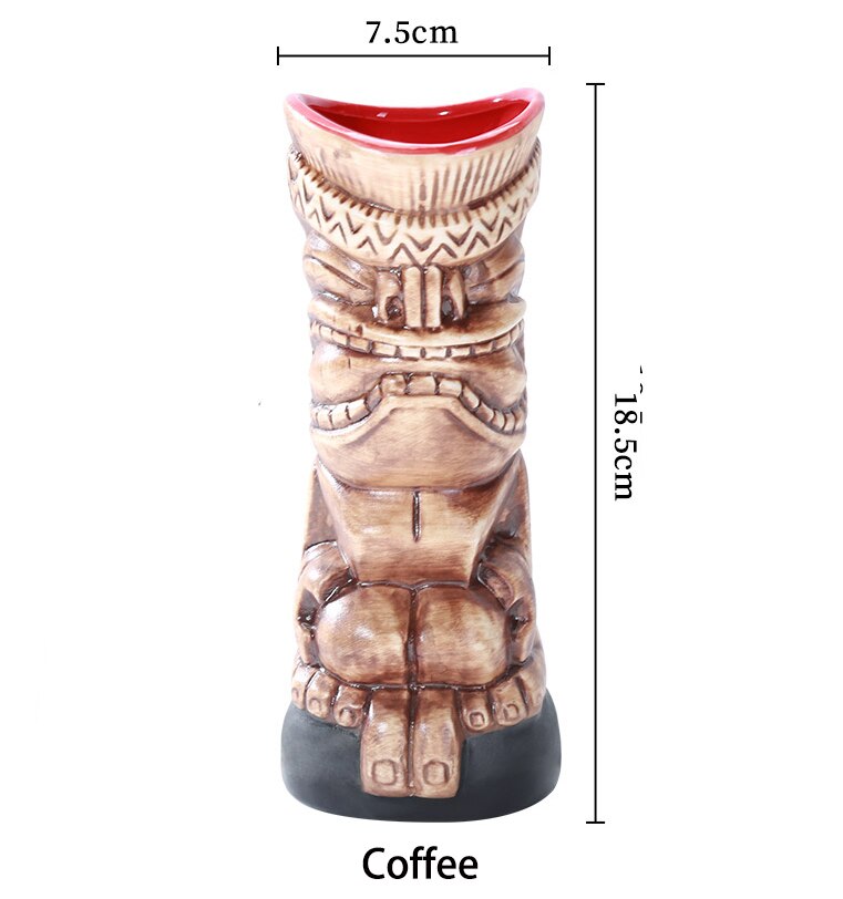 Tiki-mugs Cocktail Cup Beer Wine Mug Ceramic Tiki Mugs Art Crafts Hawaii Mugs: Coffee